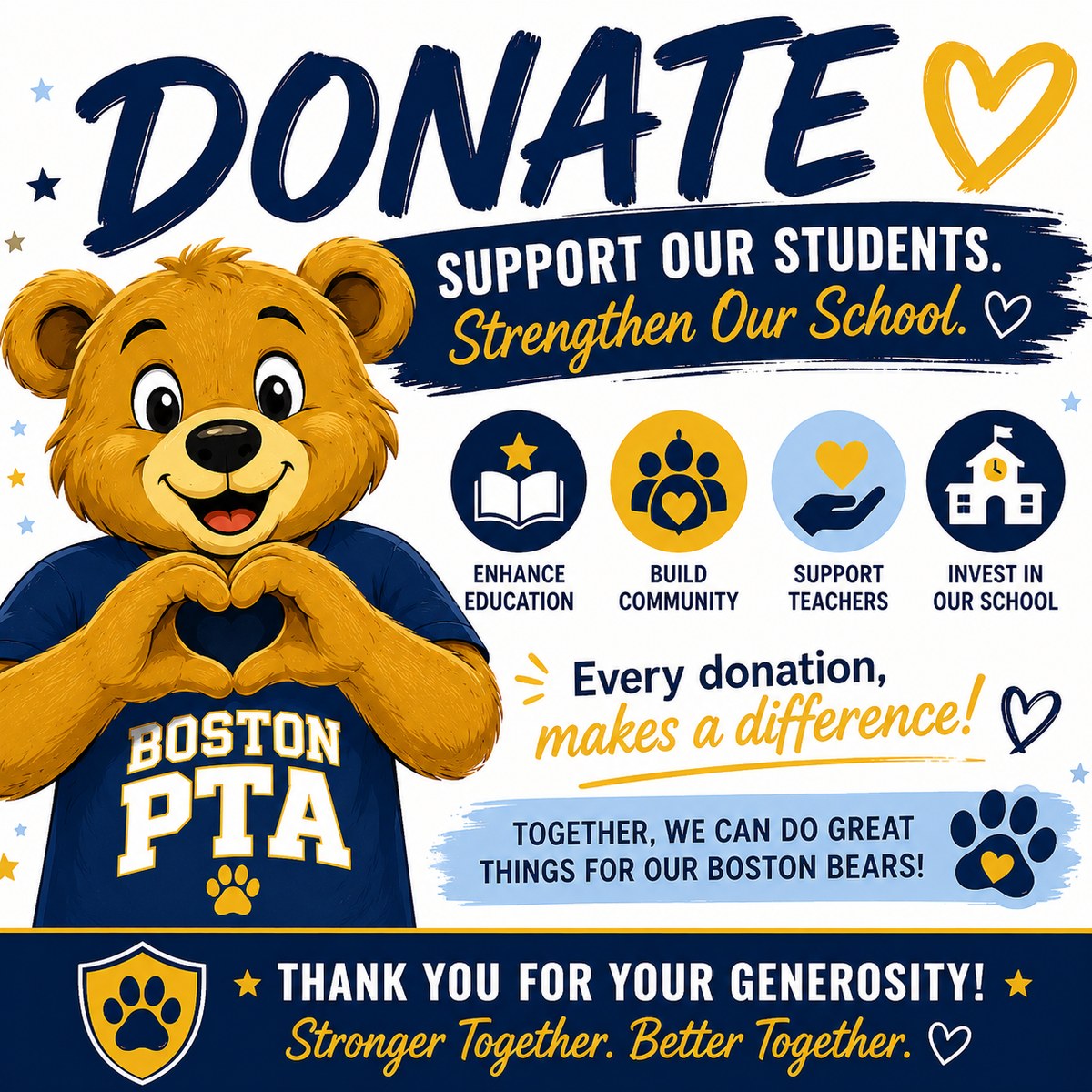 Support Boston Elementary PTA – Make a Donation